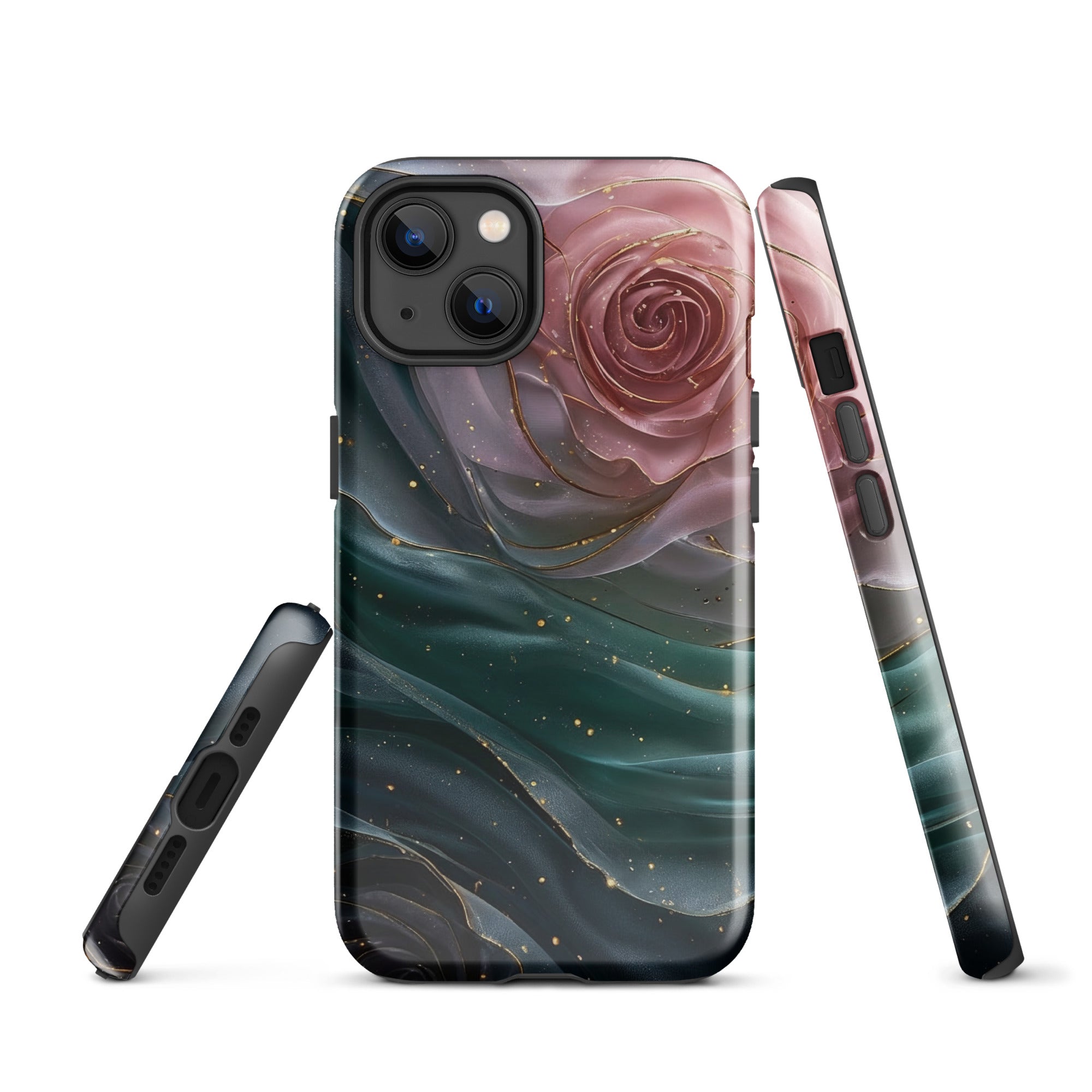 Elegant Rose Marble Tough Case for iPhone 13