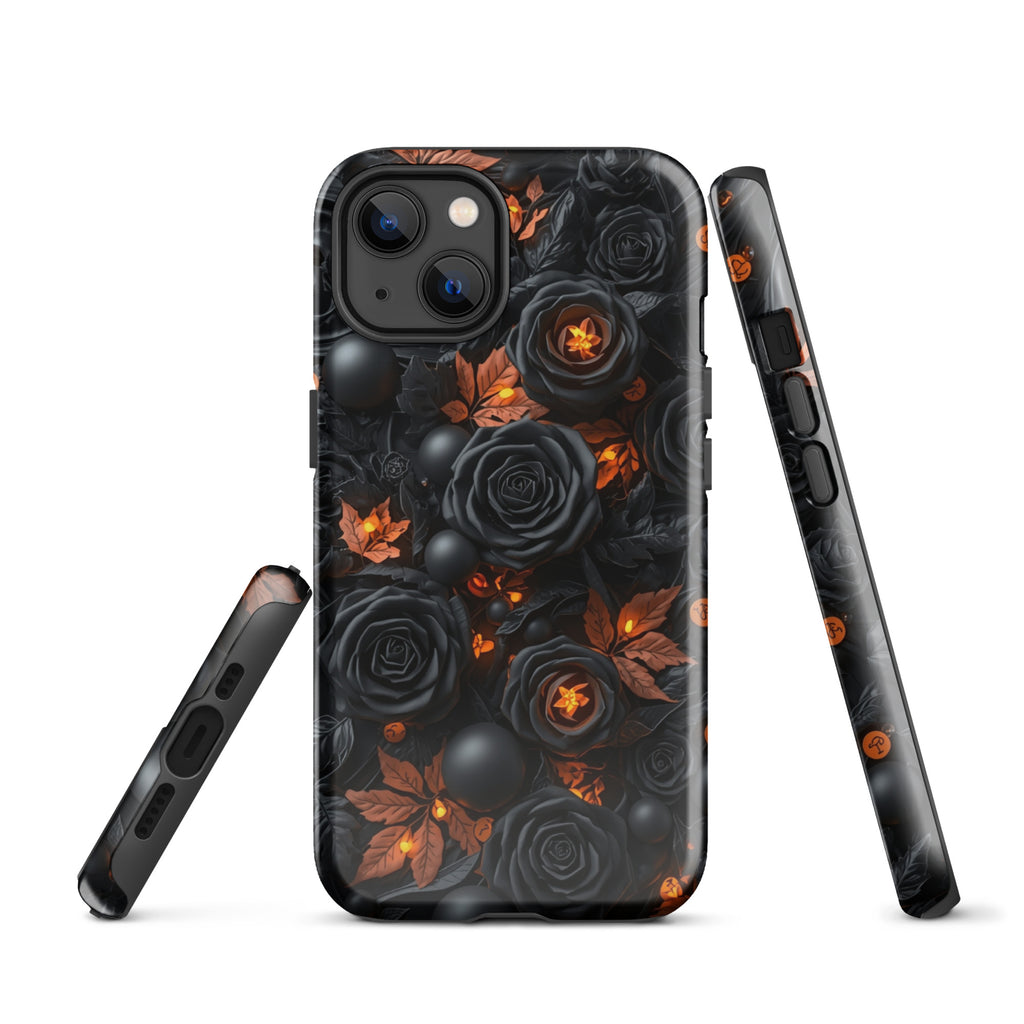 Dark Floral Glow Tough Case for iPhone 13