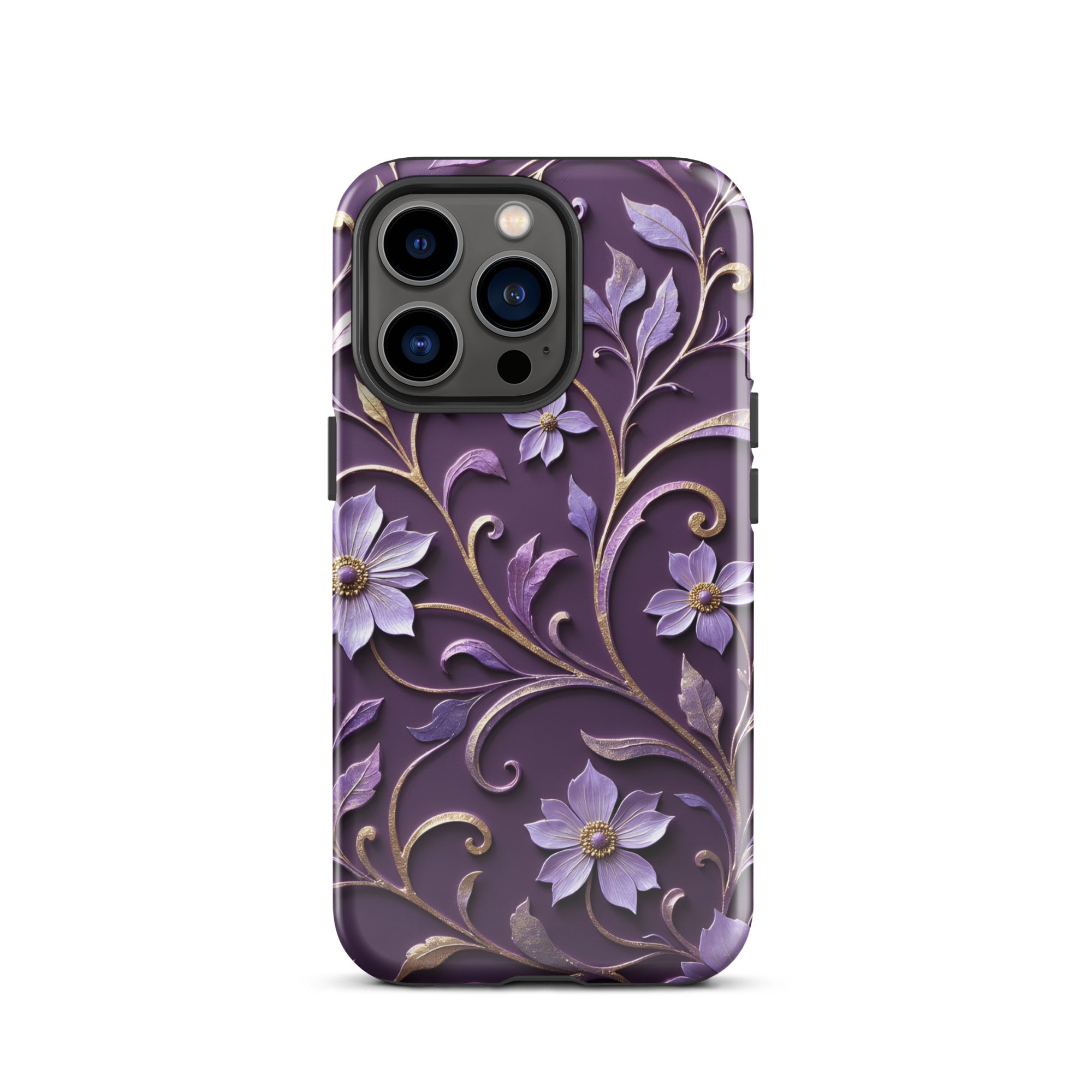 Royal Violet Filigree Tough Case for iPhone 13 Pro