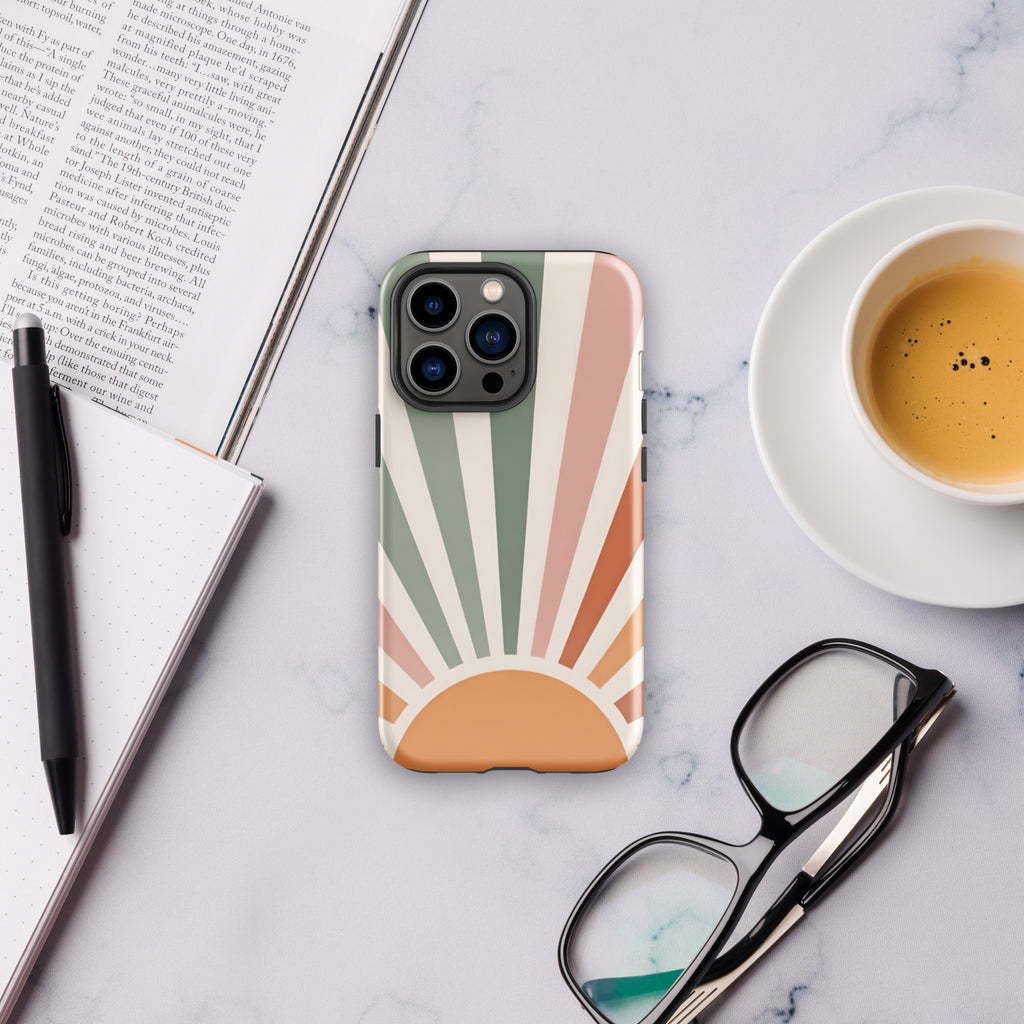 Retro Sunrise Tough Case for iPhone 13 Pro