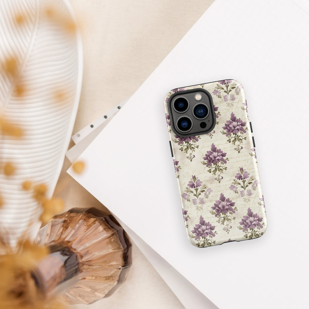 Vintage Floral Damask Tough Case for iPhone 13 Pro