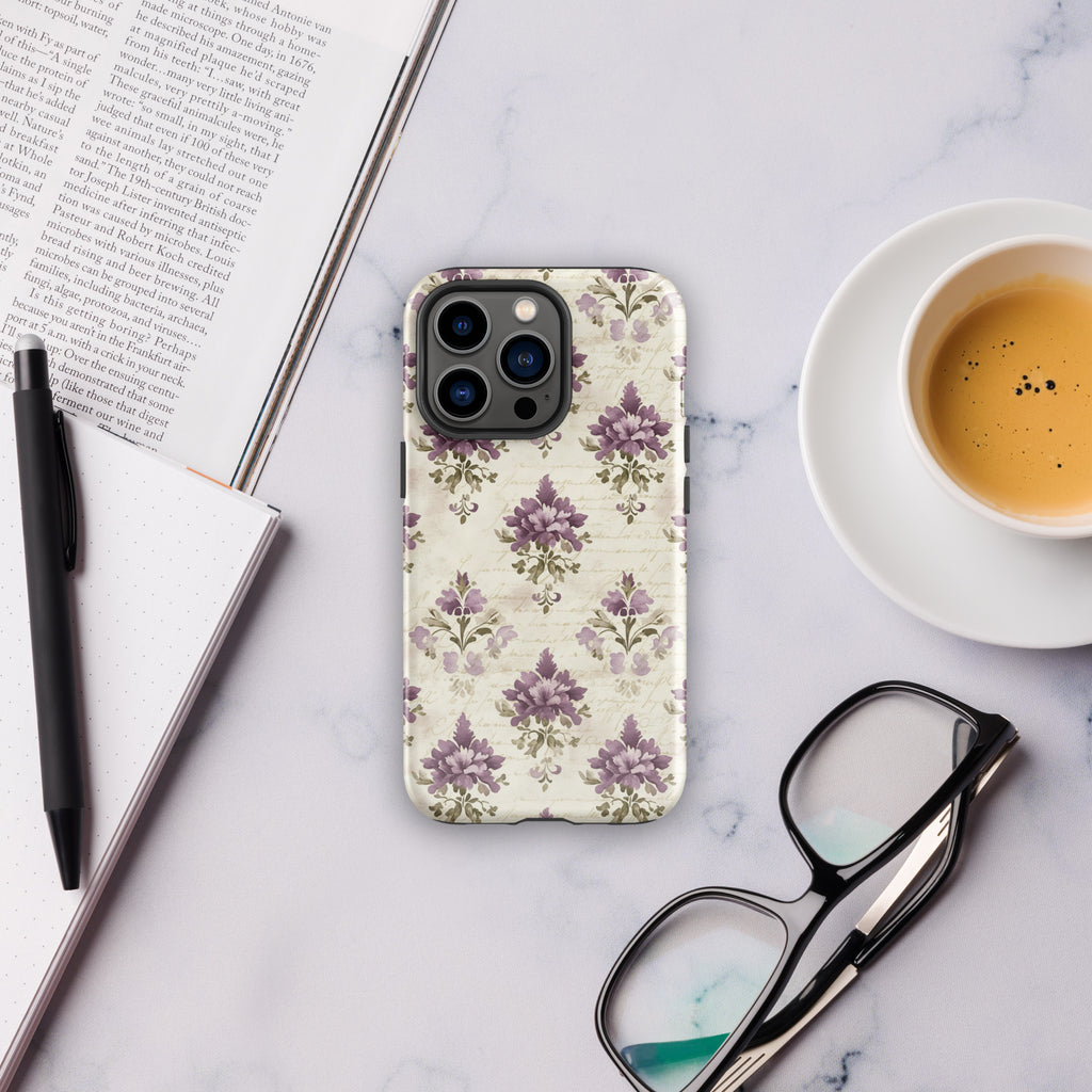 Vintage Floral Damask Tough Case for iPhone 13 Pro