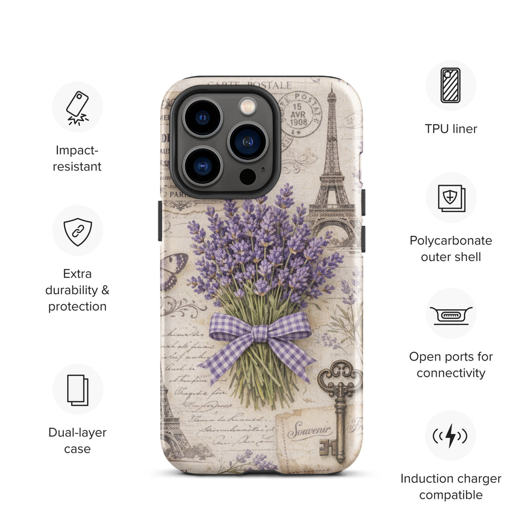 Vintage Paris Lavender Tough Case for iPhone 13 Pro