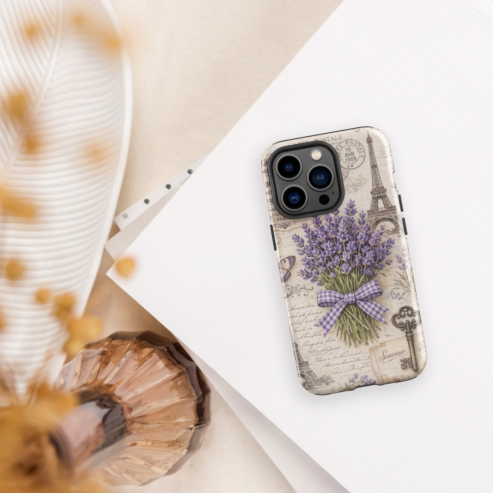Vintage Paris Lavender Tough Case for iPhone 13 Pro
