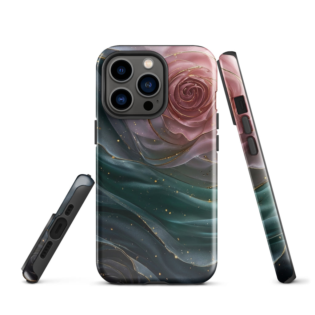 Elegant Rose Marble Tough Case for iPhone 13 Pro