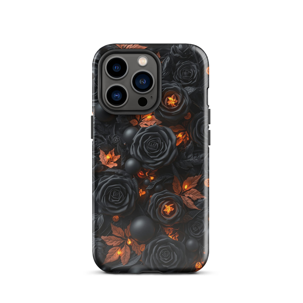 Dark Floral Glow Tough Case for iPhone 13 Pro