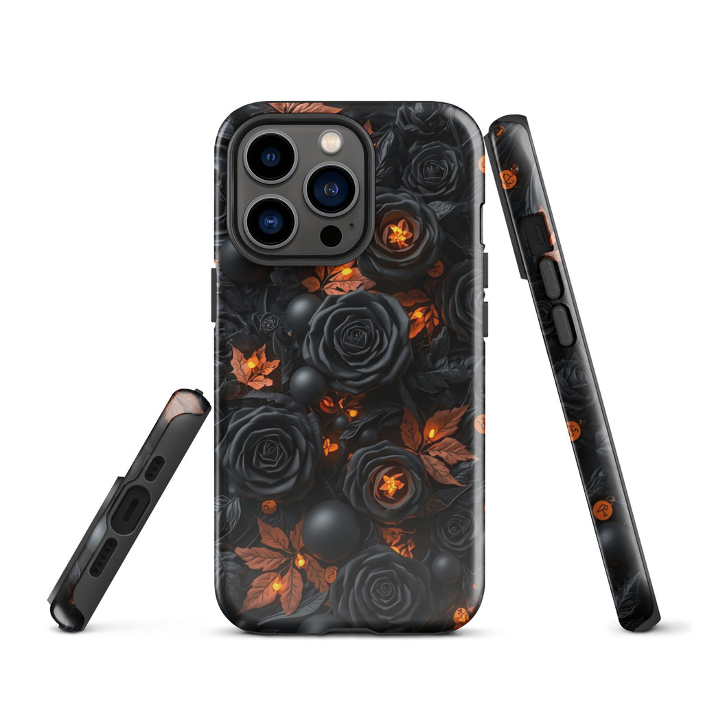 Dark Floral Glow Tough Case for iPhone 13 Pro