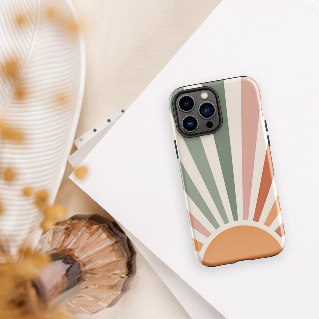 Retro Sunrise Tough Case for iPhone 13 Pro Max