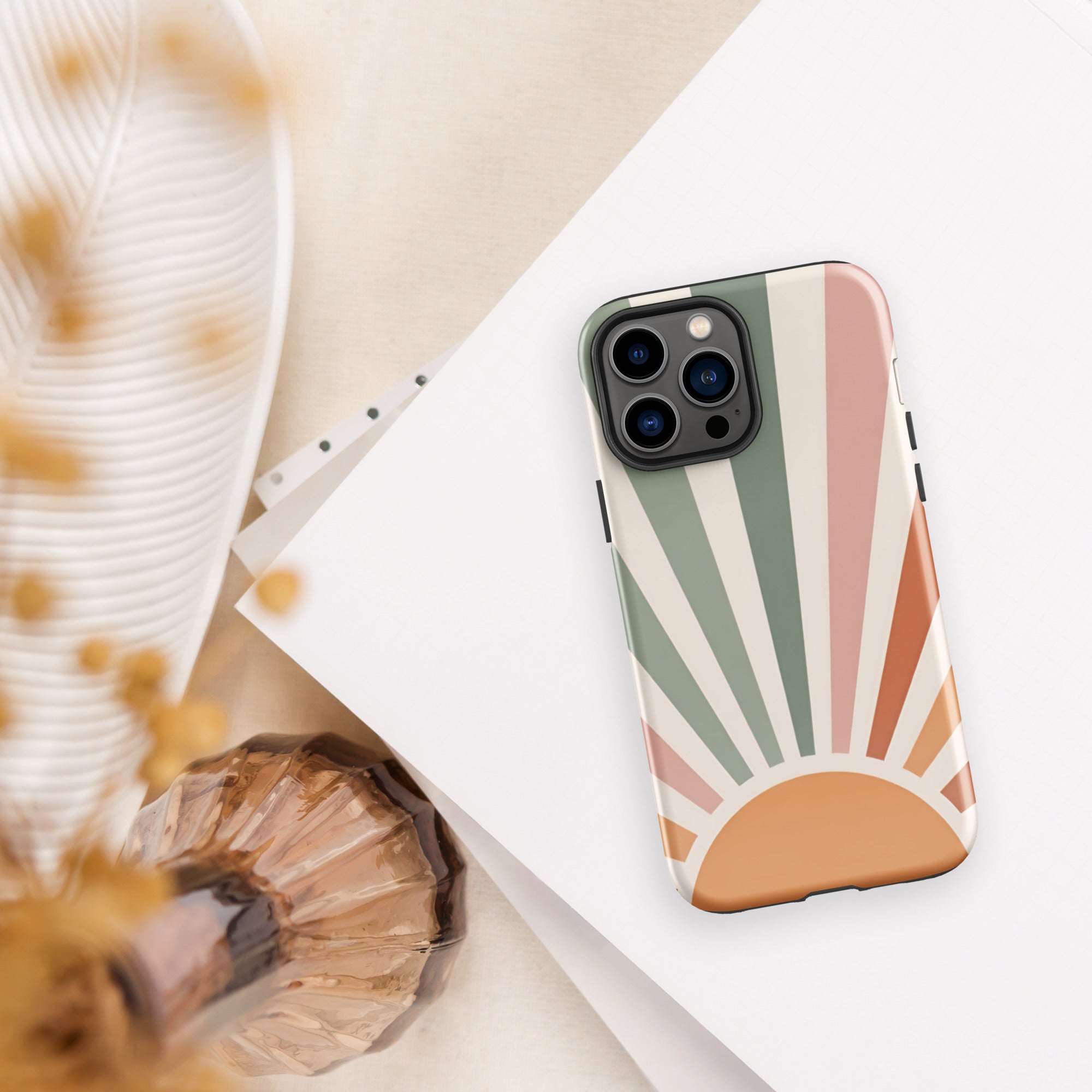 Retro Sunrise Tough Case for iPhone 13 Pro Max