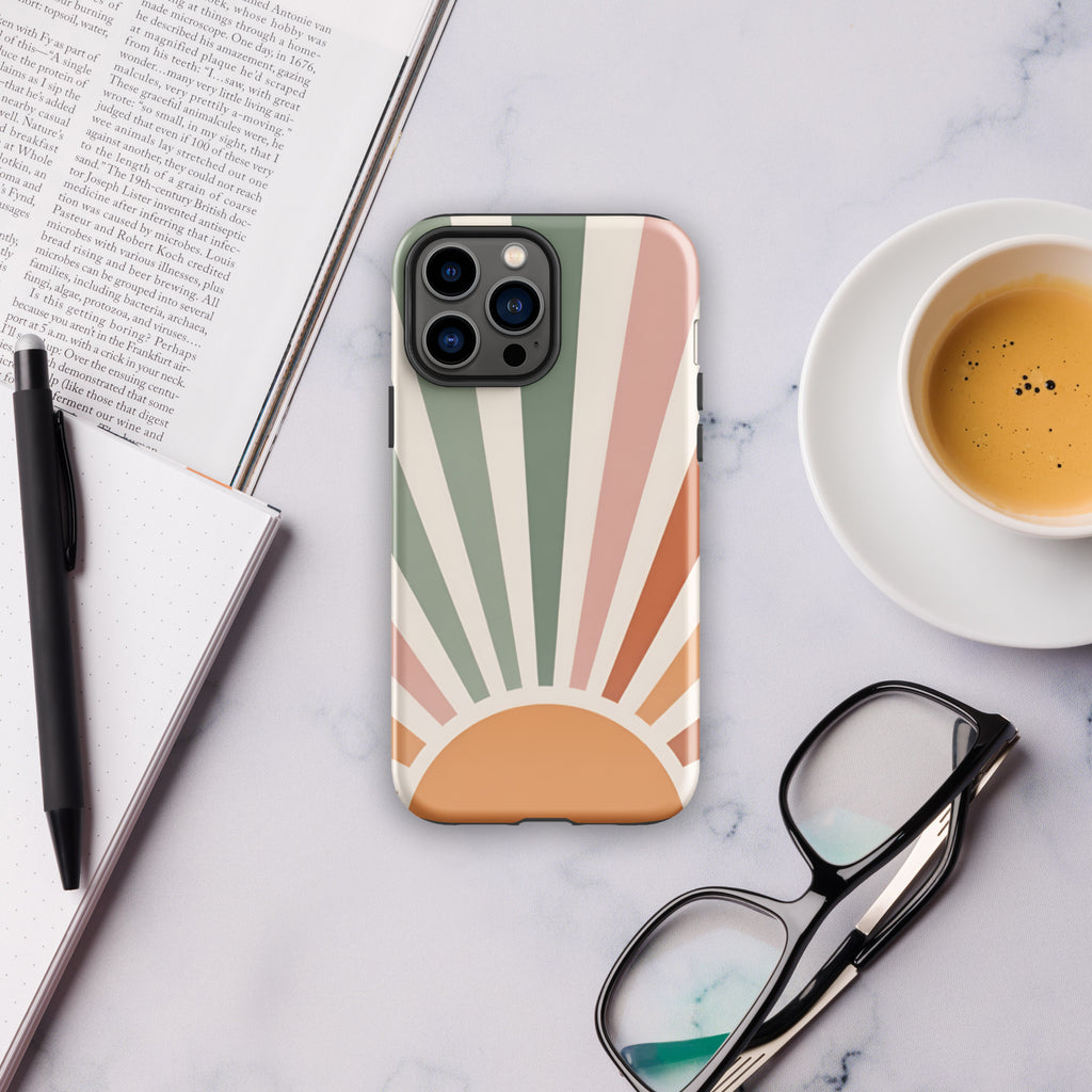 Retro Sunrise Tough Case for iPhone 13 Pro Max
