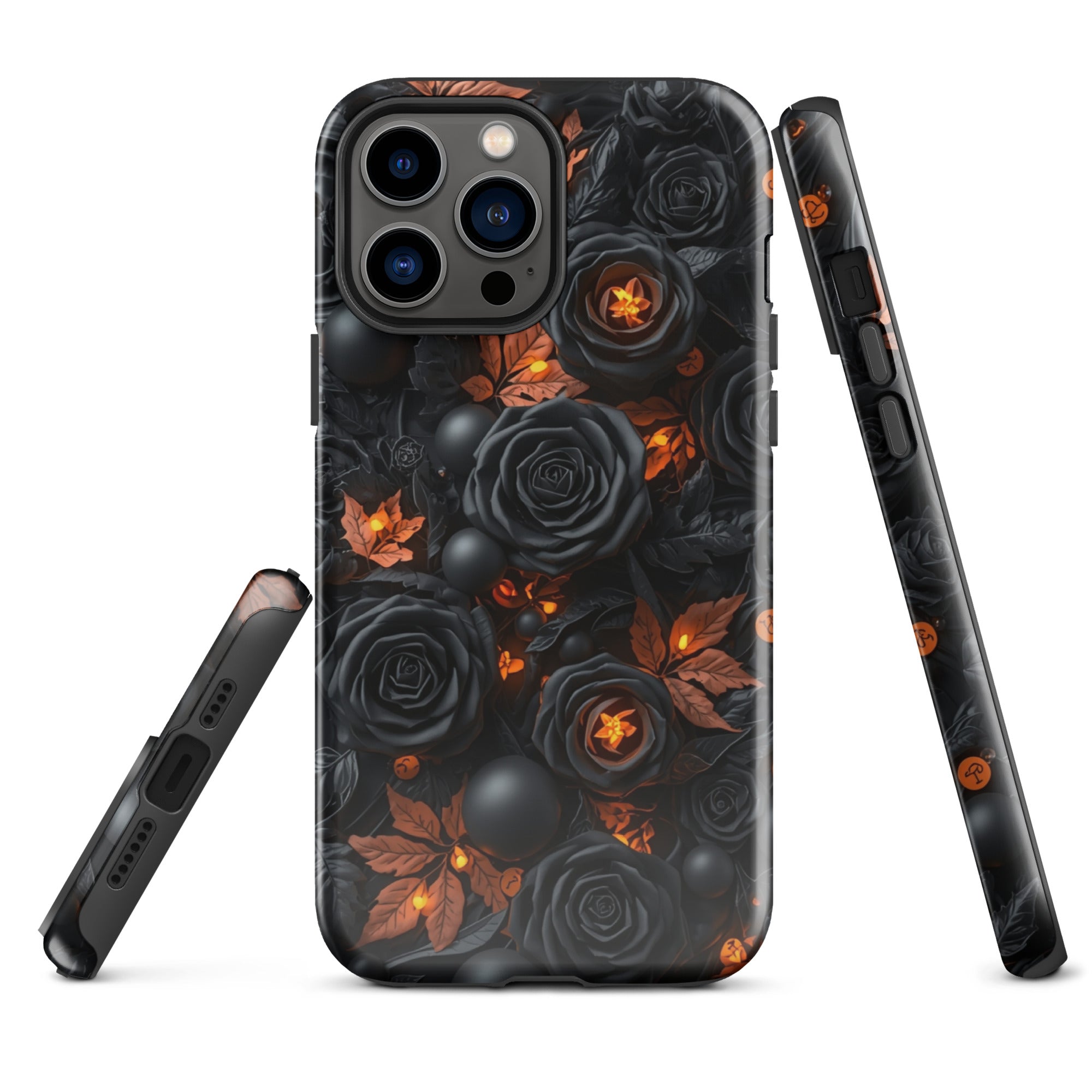 Dark Floral Glow Tough Case for iPhone 13 Pro Max