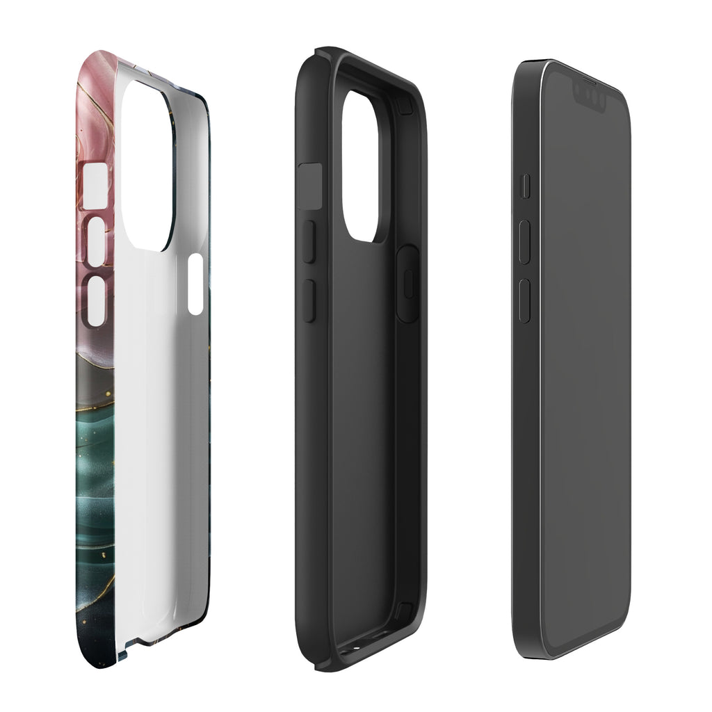 Elegant Rose Marble Tough Case for iPhone 13 Pro