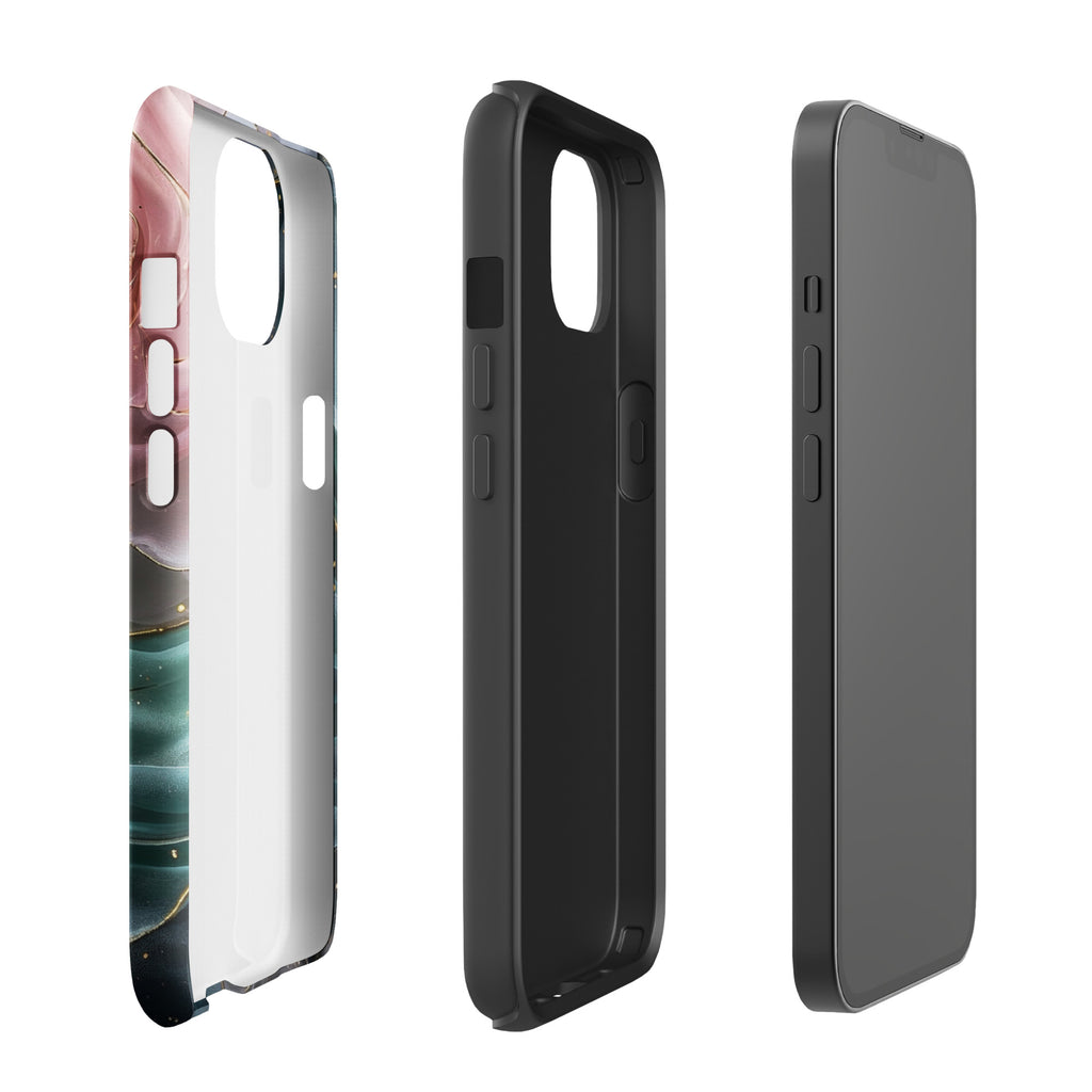 Elegant Rose Marble Tough Case for iPhone 13