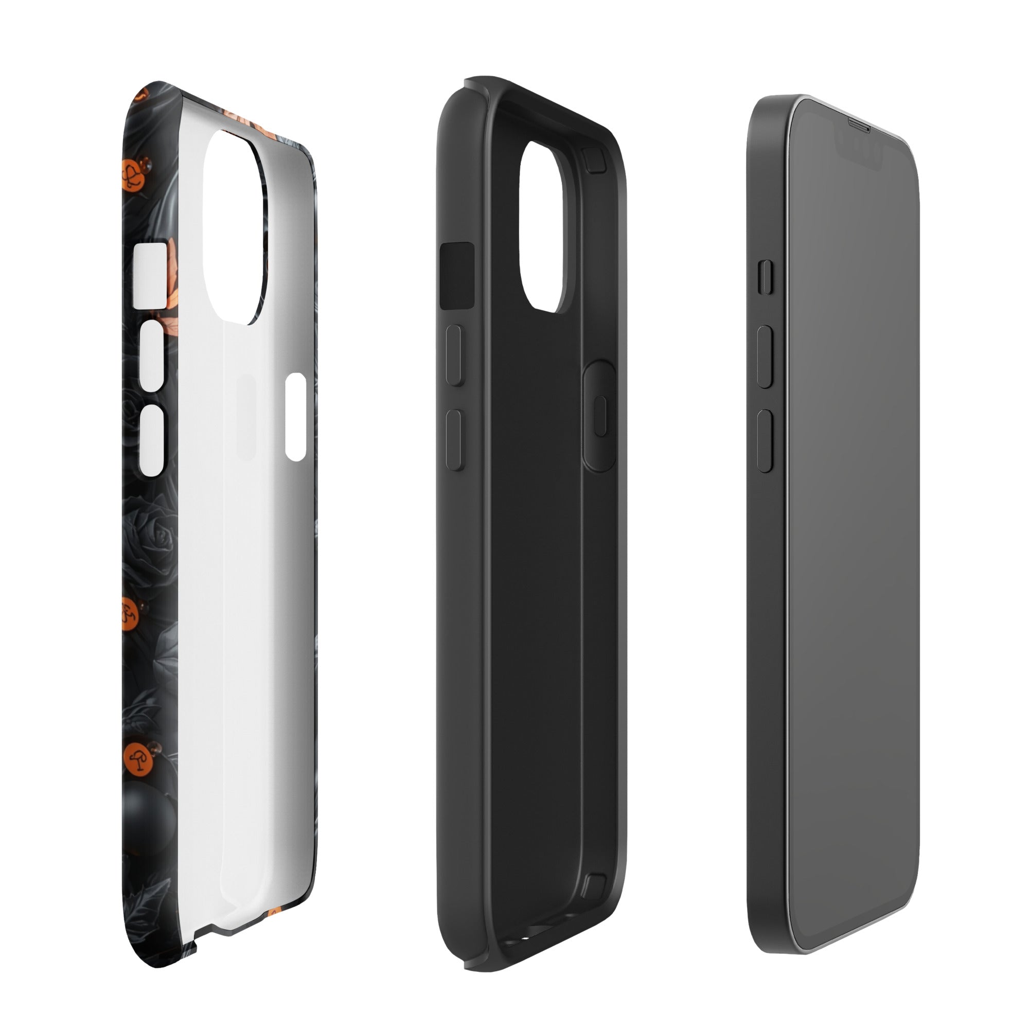 Dark Floral Glow Tough Case for iPhone 13