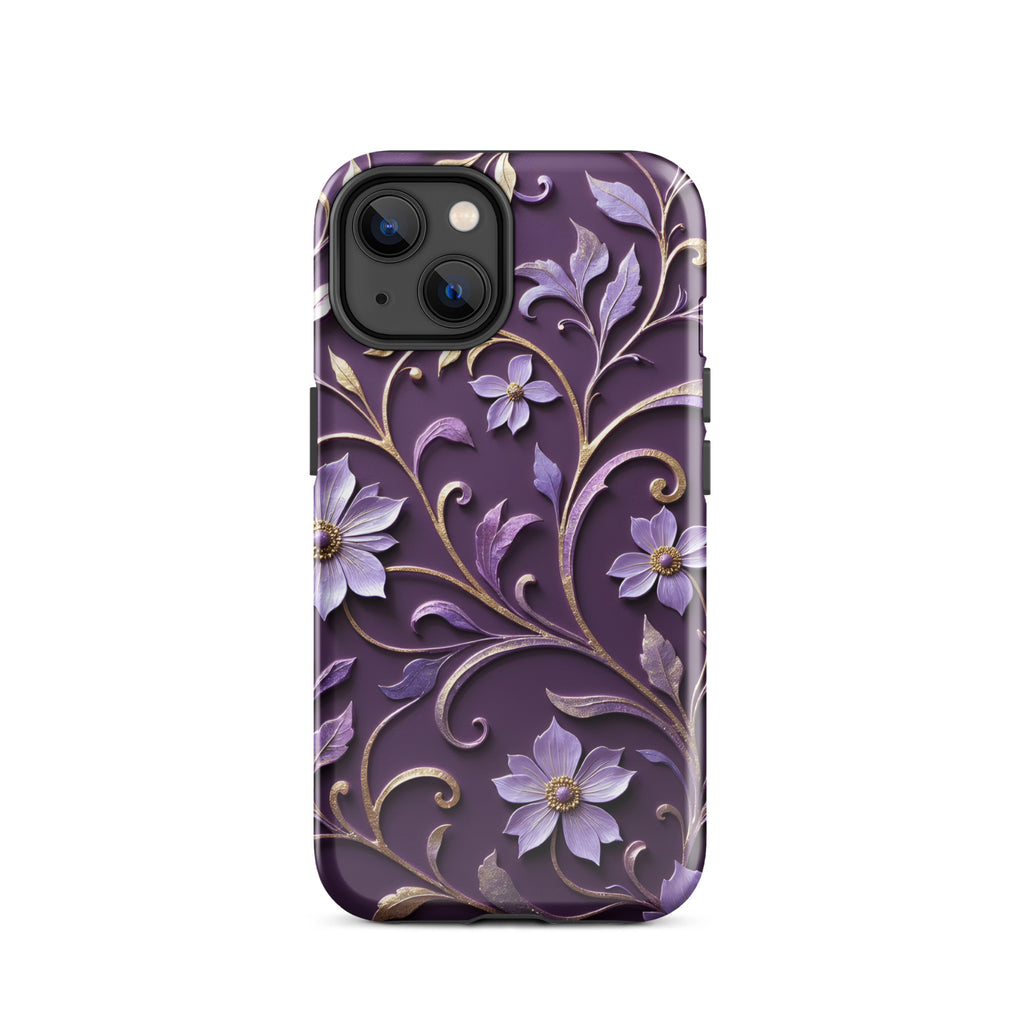 Royal Violet Filigree Tough Case for iPhone 14