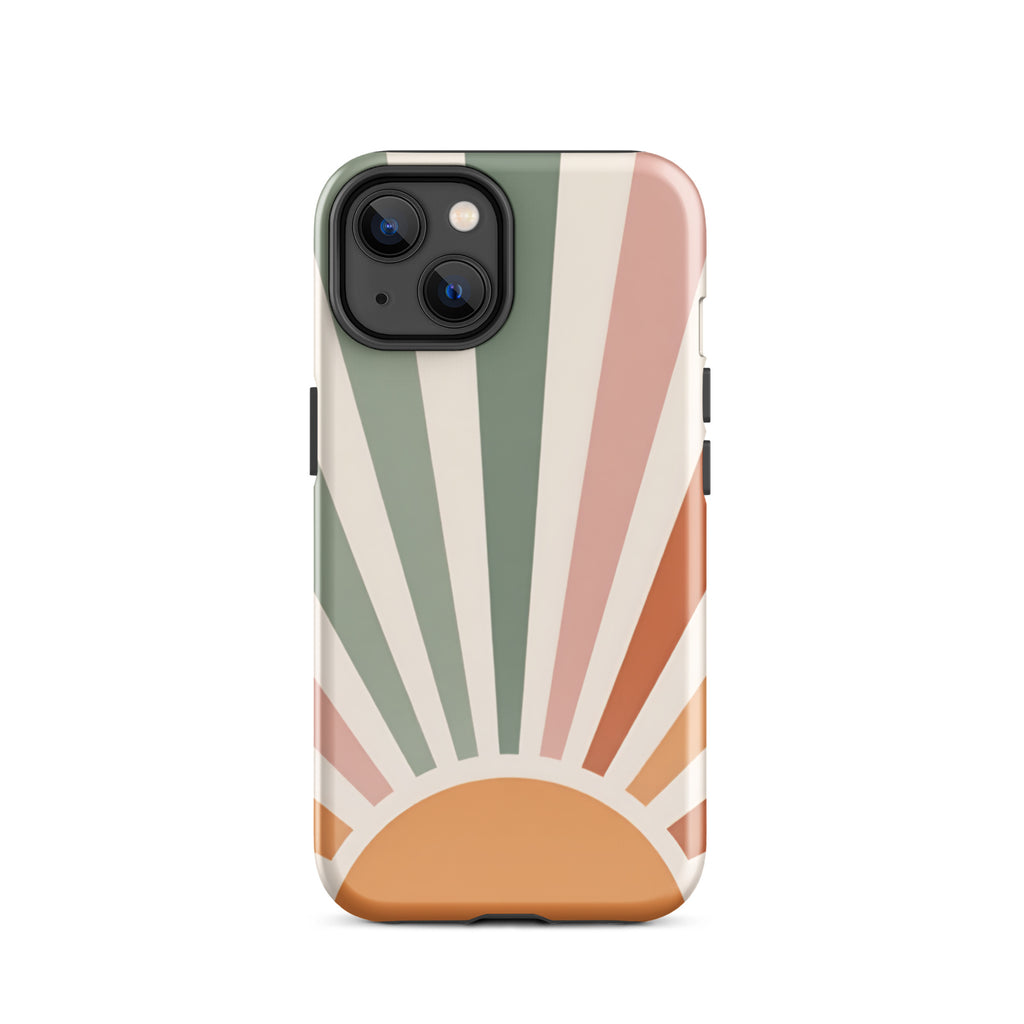 Retro Sunrise Tough Case for iPhone 14