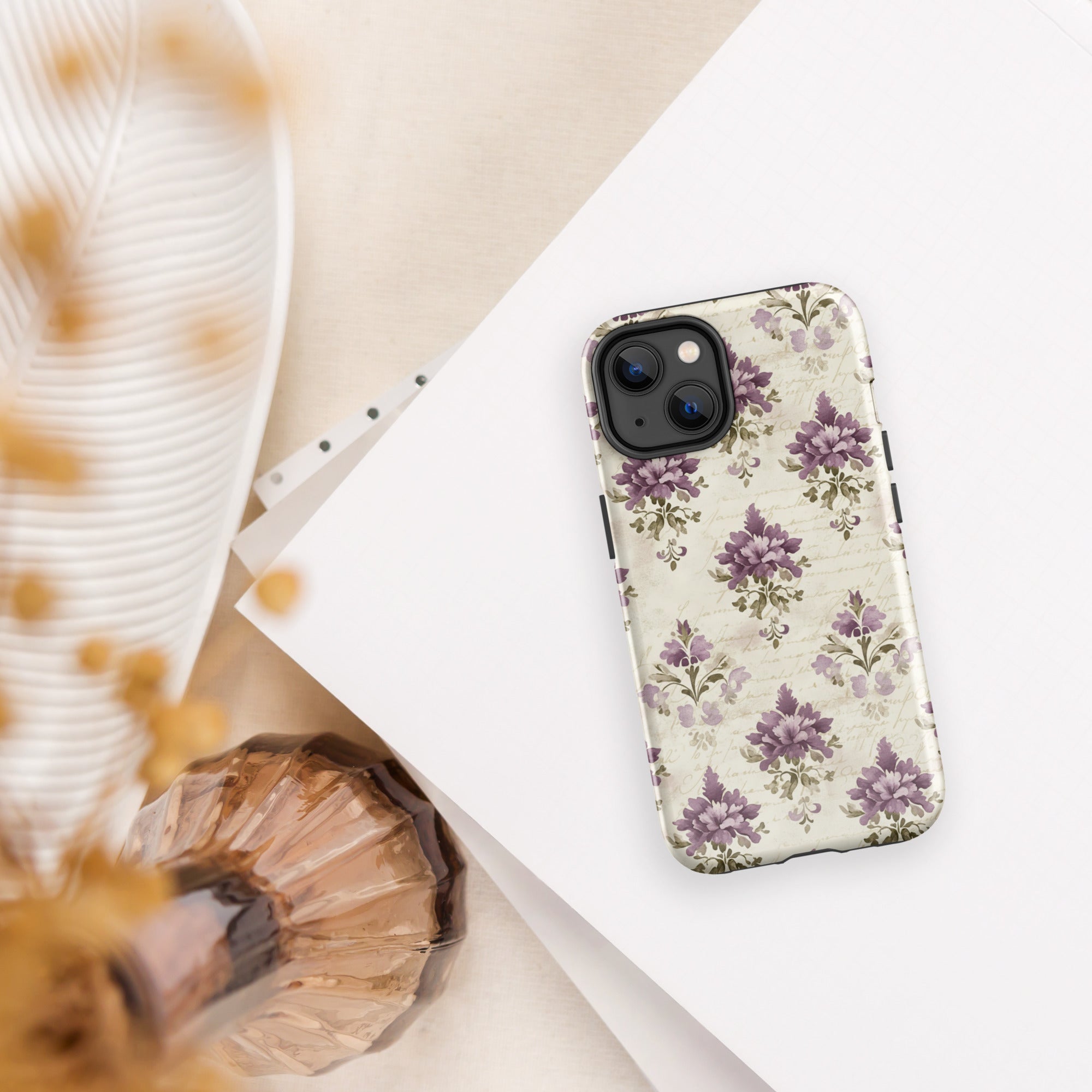 Vintage Floral Damask Tough Case for iPhone 14