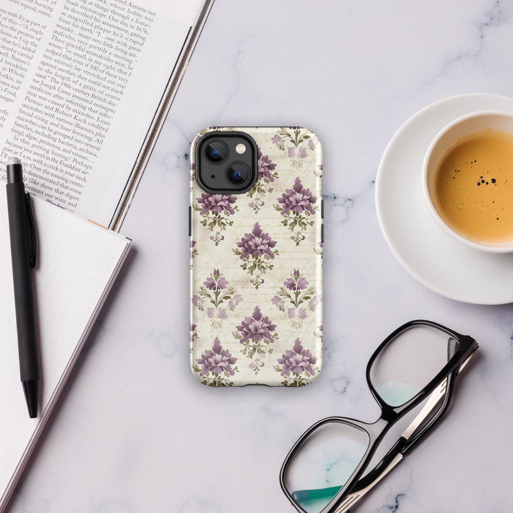 Vintage Floral Damask Tough Case for iPhone 14