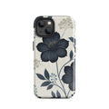 Elegant Blue Floral Tough Case for iPhone 14