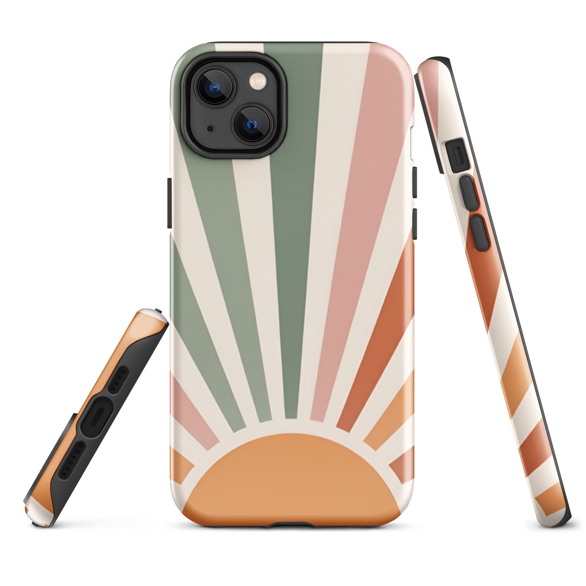 Retro Sunrise Tough Case for iPhone 14 Plus