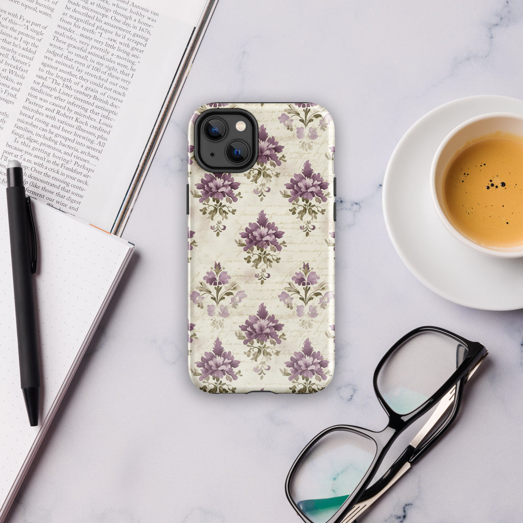 Vintage Floral Damask Tough Case for iPhone 14 Plus
