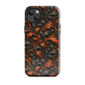 Burnt Orange Filigree Tough Case for iPhone 14 Plus