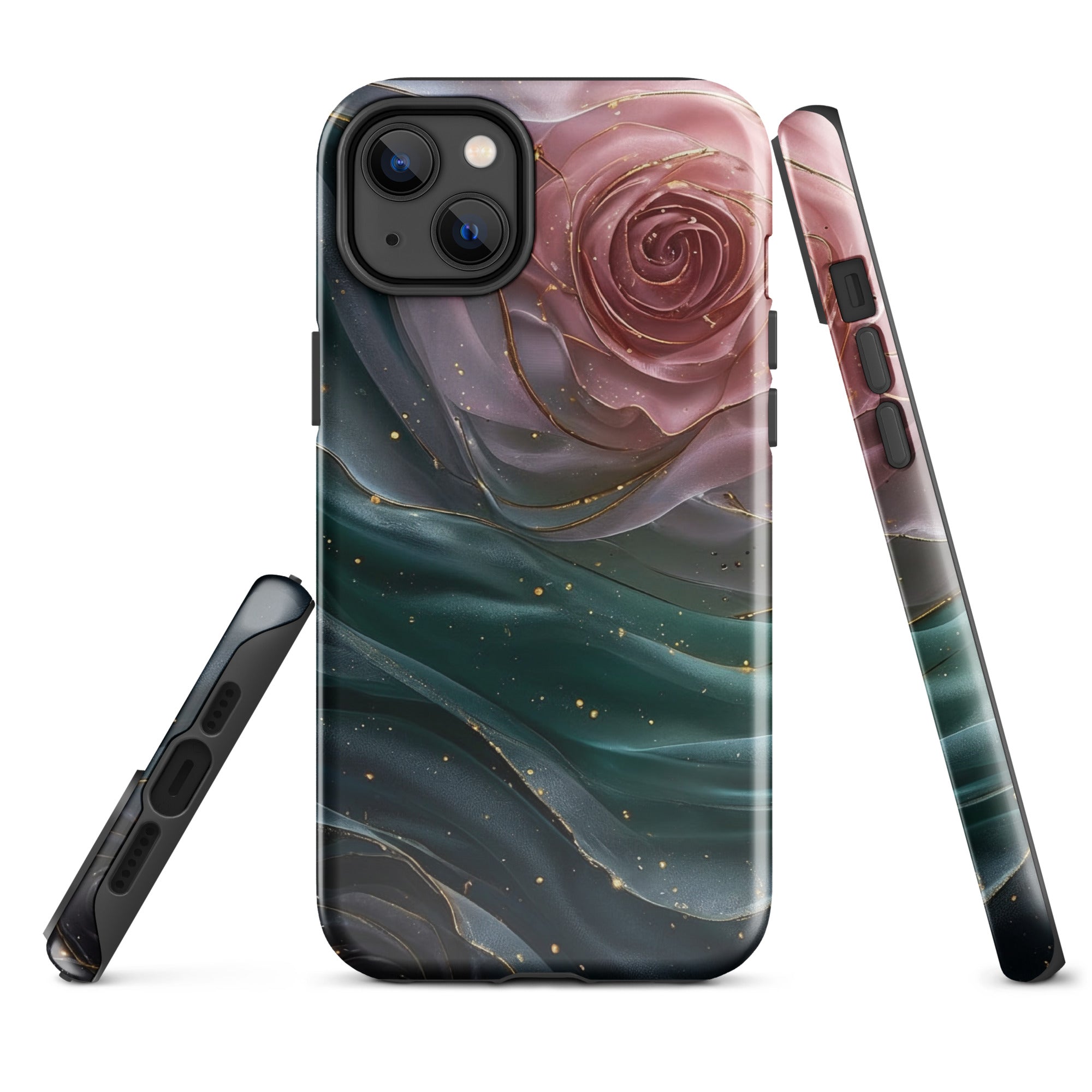 Elegant Rose Marble Tough Case for iPhone 14 Plus