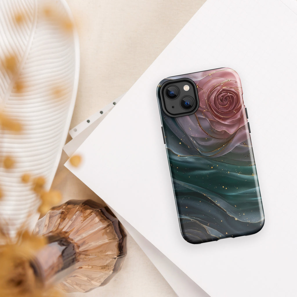 Elegant Rose Marble Tough Case for iPhone 14 Plus