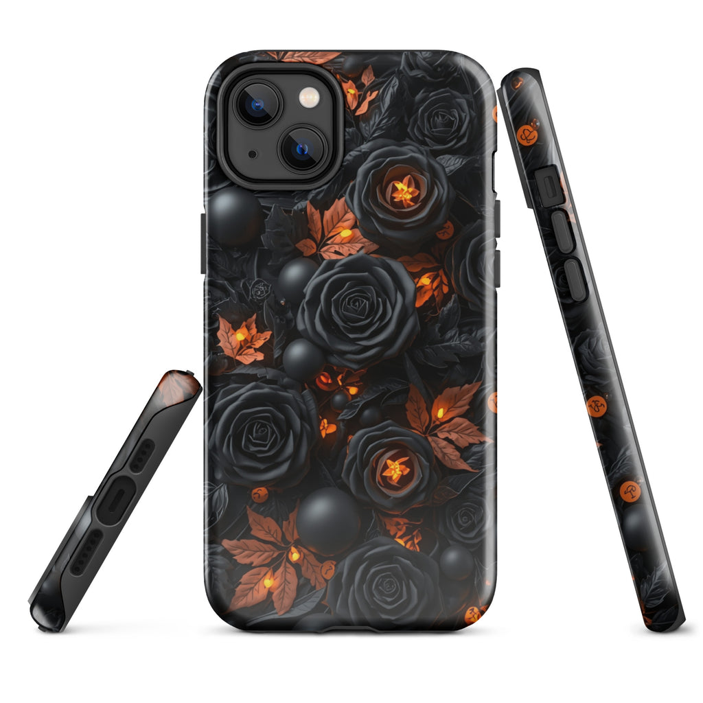 Dark Floral Glow Tough Case for iPhone 14 Plus