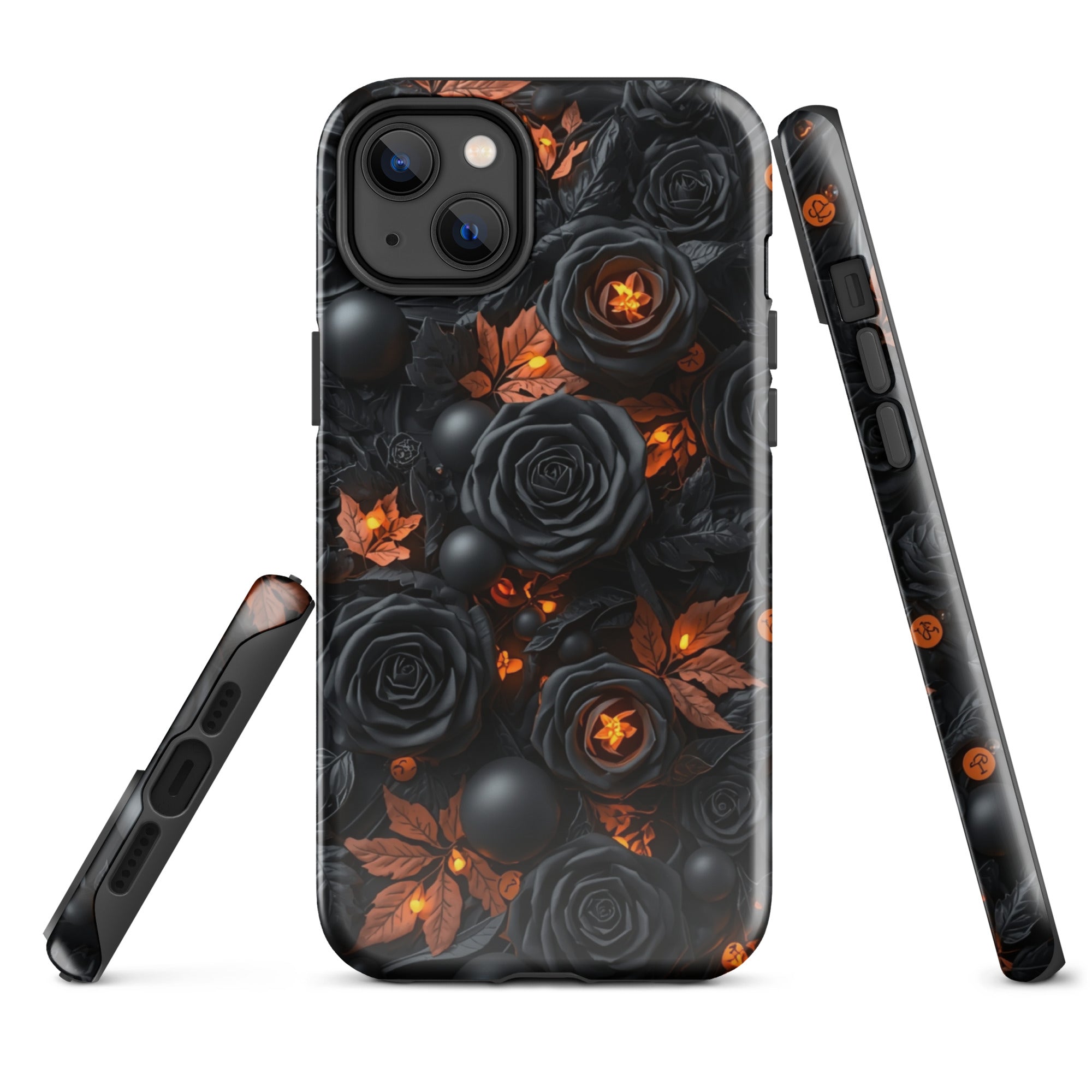 Dark Floral Glow Tough Case for iPhone 14 Plus