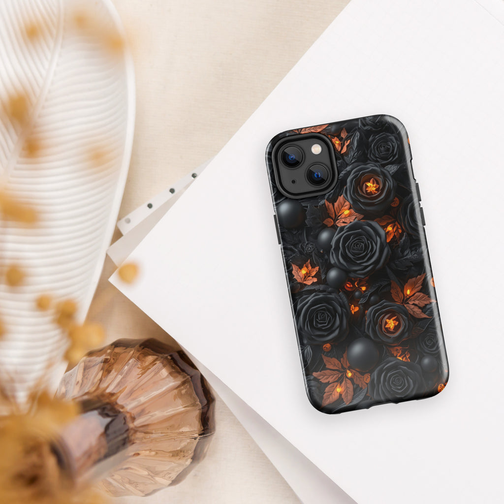 Dark Floral Glow Tough Case for iPhone 14 Plus