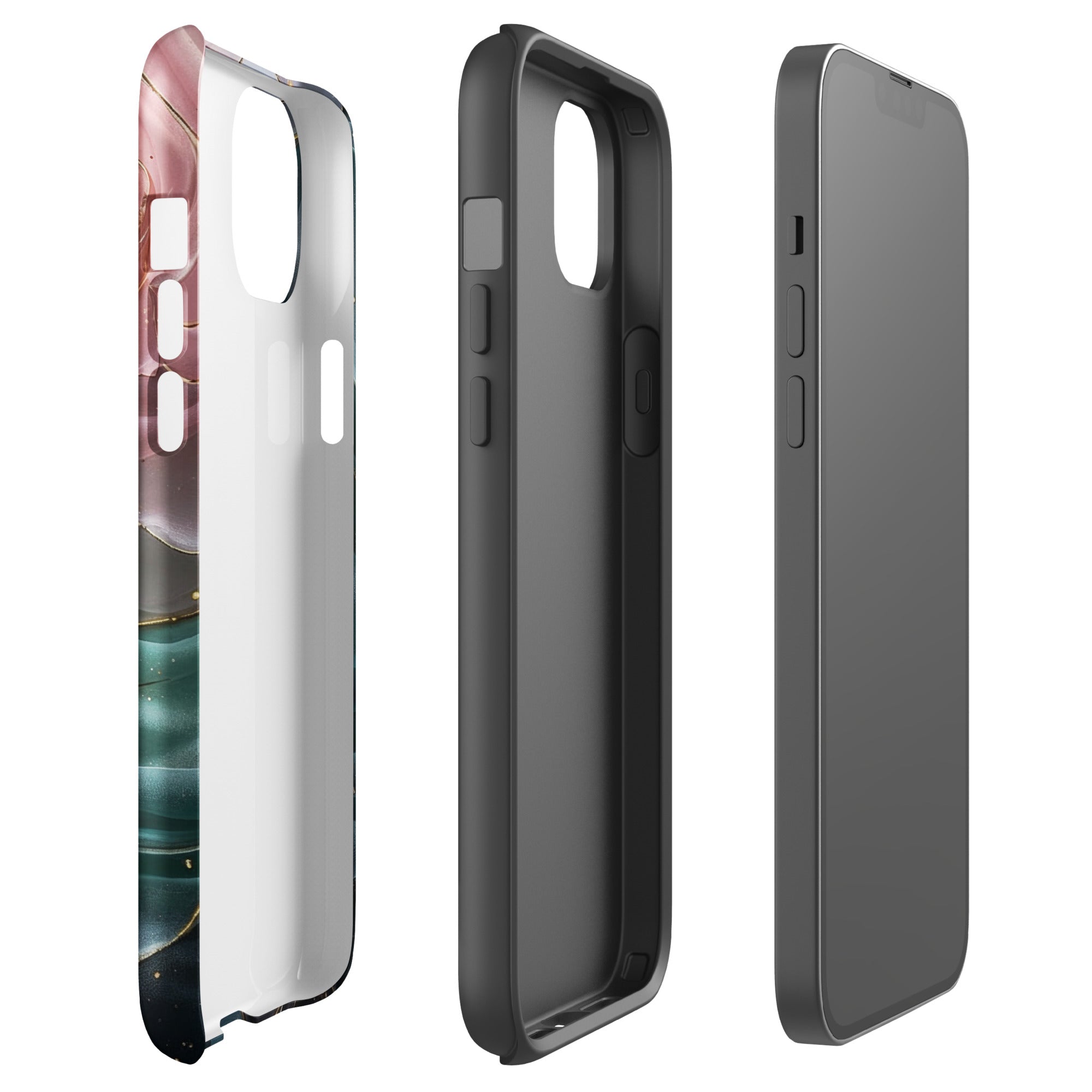 Elegant Rose Marble Tough Case for iPhone 14 Plus