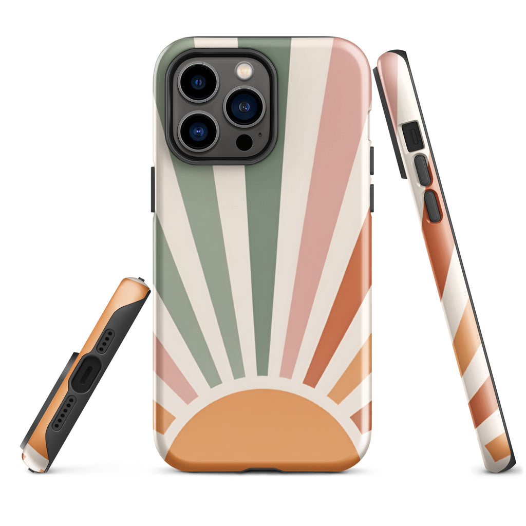 Retro Sunrise Tough Case for iPhone 14 Pro Max