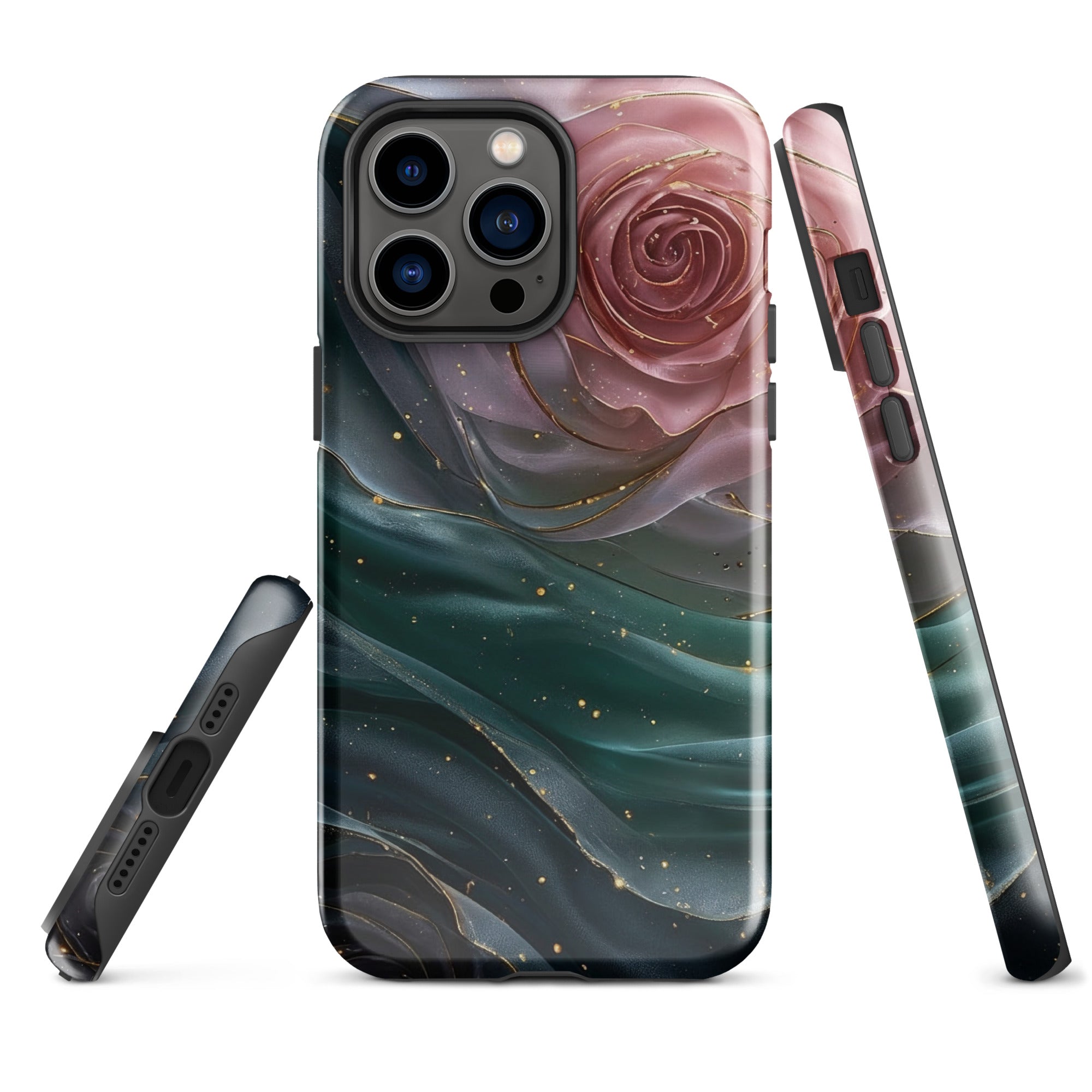 Elegant Rose Marble Tough Case for iPhone 14 Pro Max