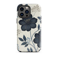 Elegant Blue Floral Tough Case for iPhone 14 Pro Max