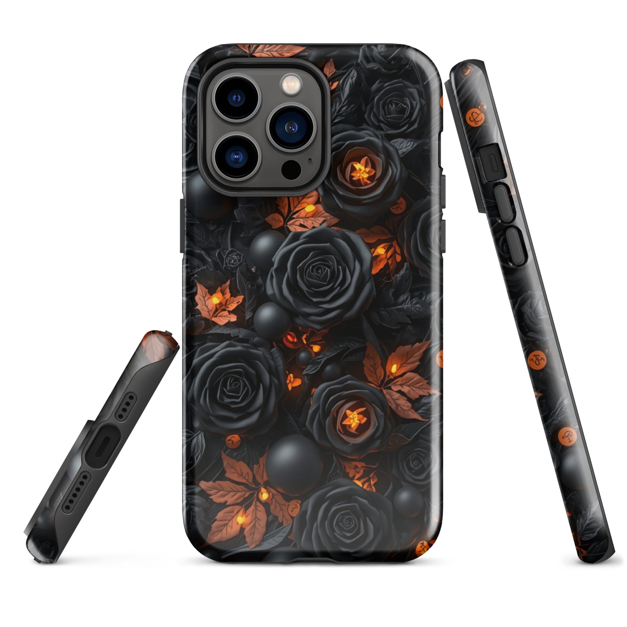 Dark Floral Glow Tough Case for iPhone 14 Pro Max