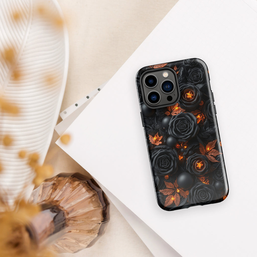 Dark Floral Glow Tough Case for iPhone 14 Pro Max