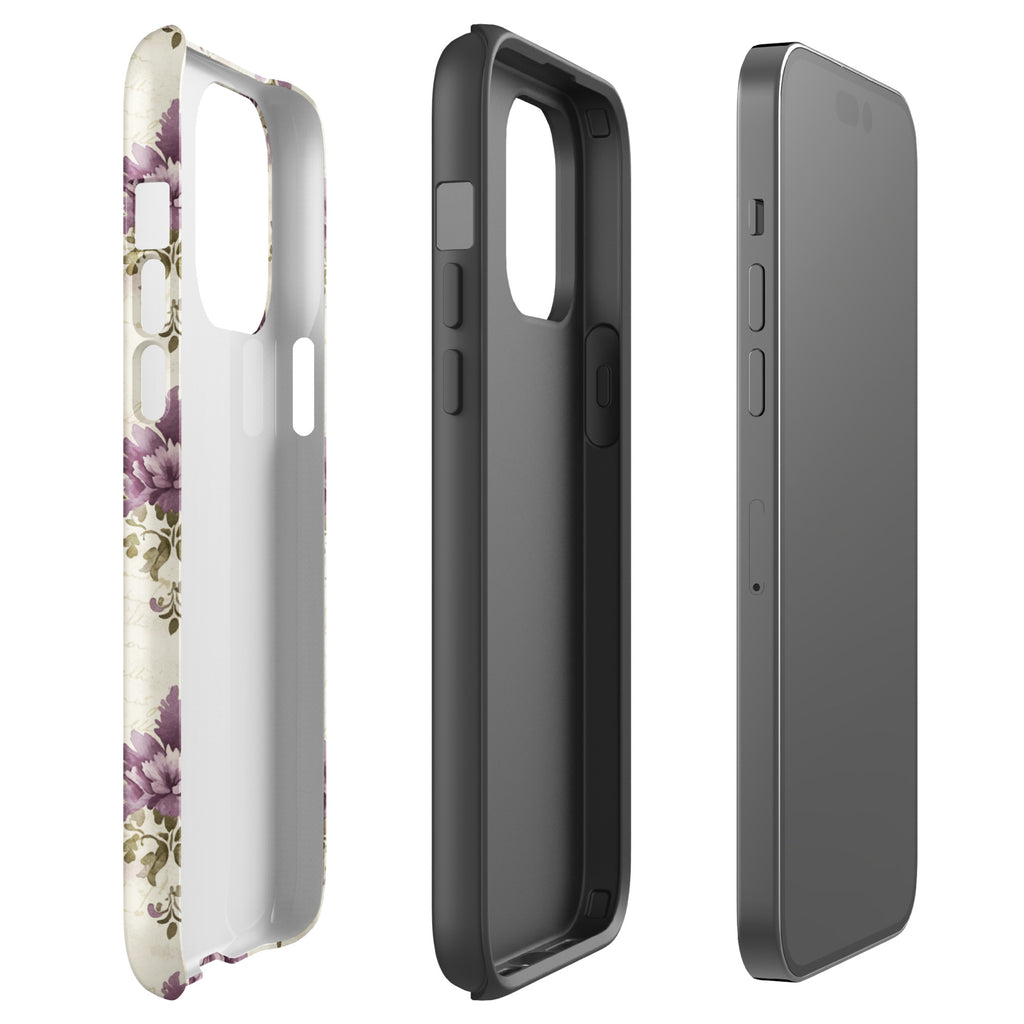 Vintage Floral Damask Tough Case for iPhone 14 Pro Max