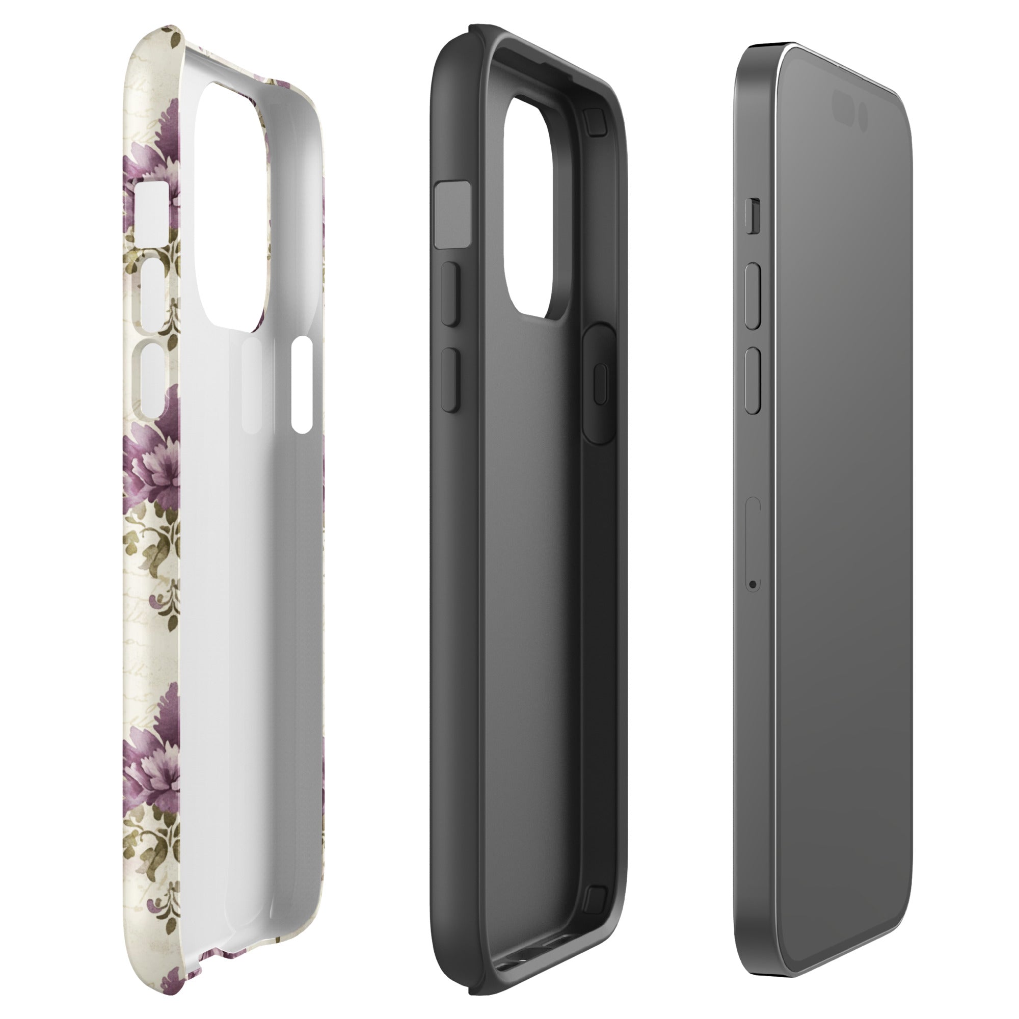 Vintage Floral Damask Tough Case for iPhone 14 Pro Max