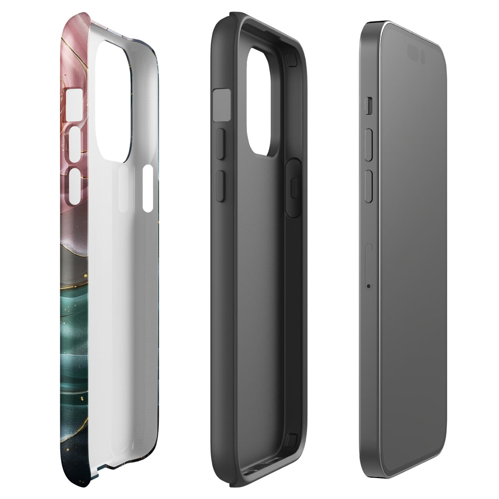 Elegant Rose Marble Tough Case for iPhone 14 Pro Max