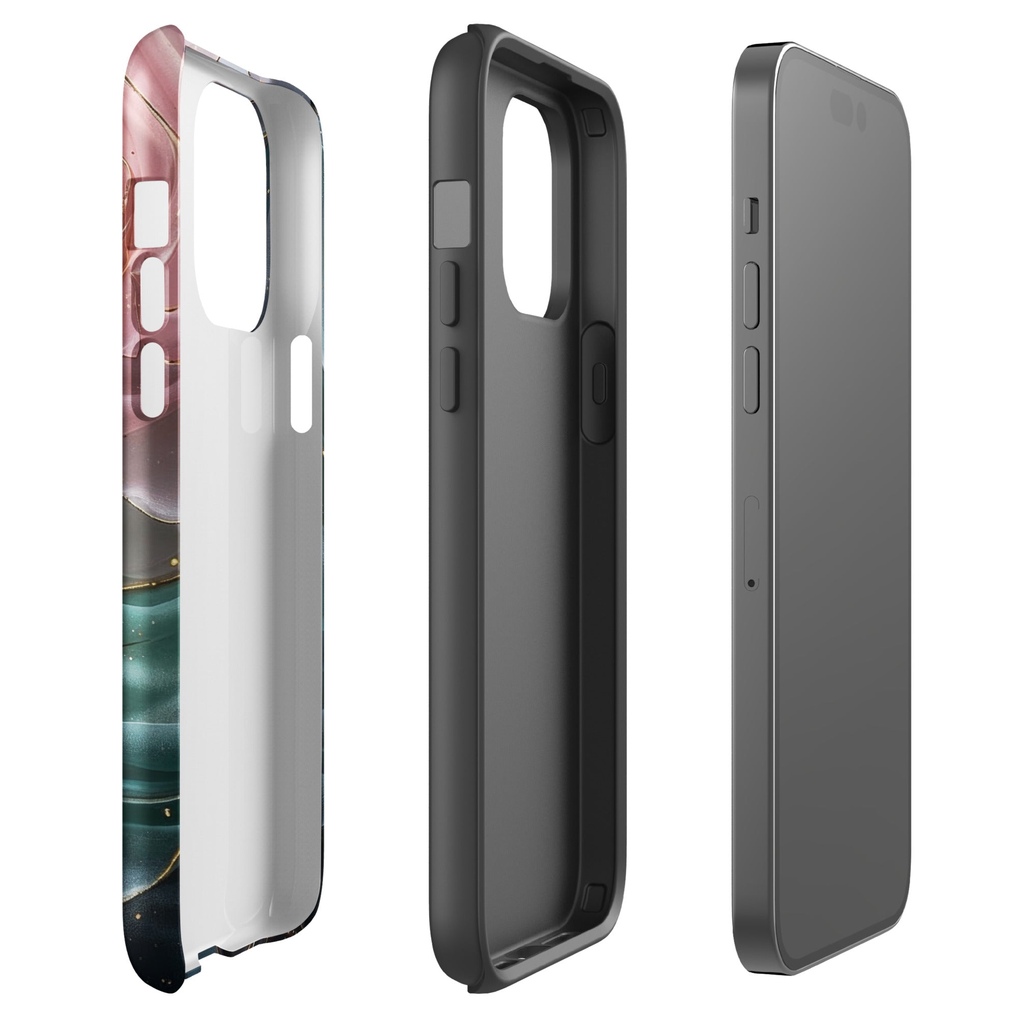 Elegant Rose Marble Tough Case for iPhone 14 Pro Max