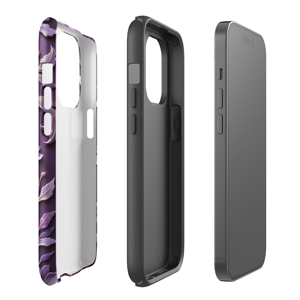 Royal Violet Filigree Tough Case for iPhone 14 Pro
