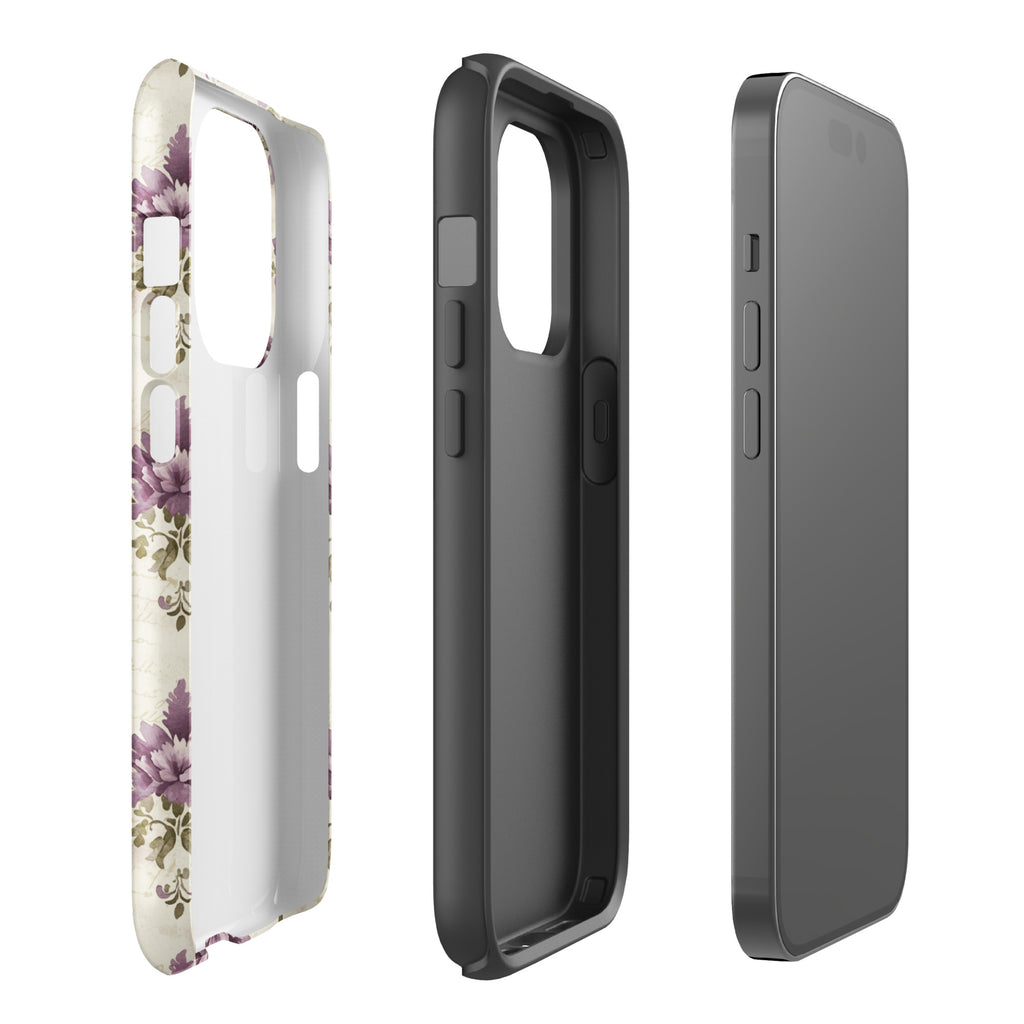 Vintage Floral Damask Tough Case for iPhone 14 Pro