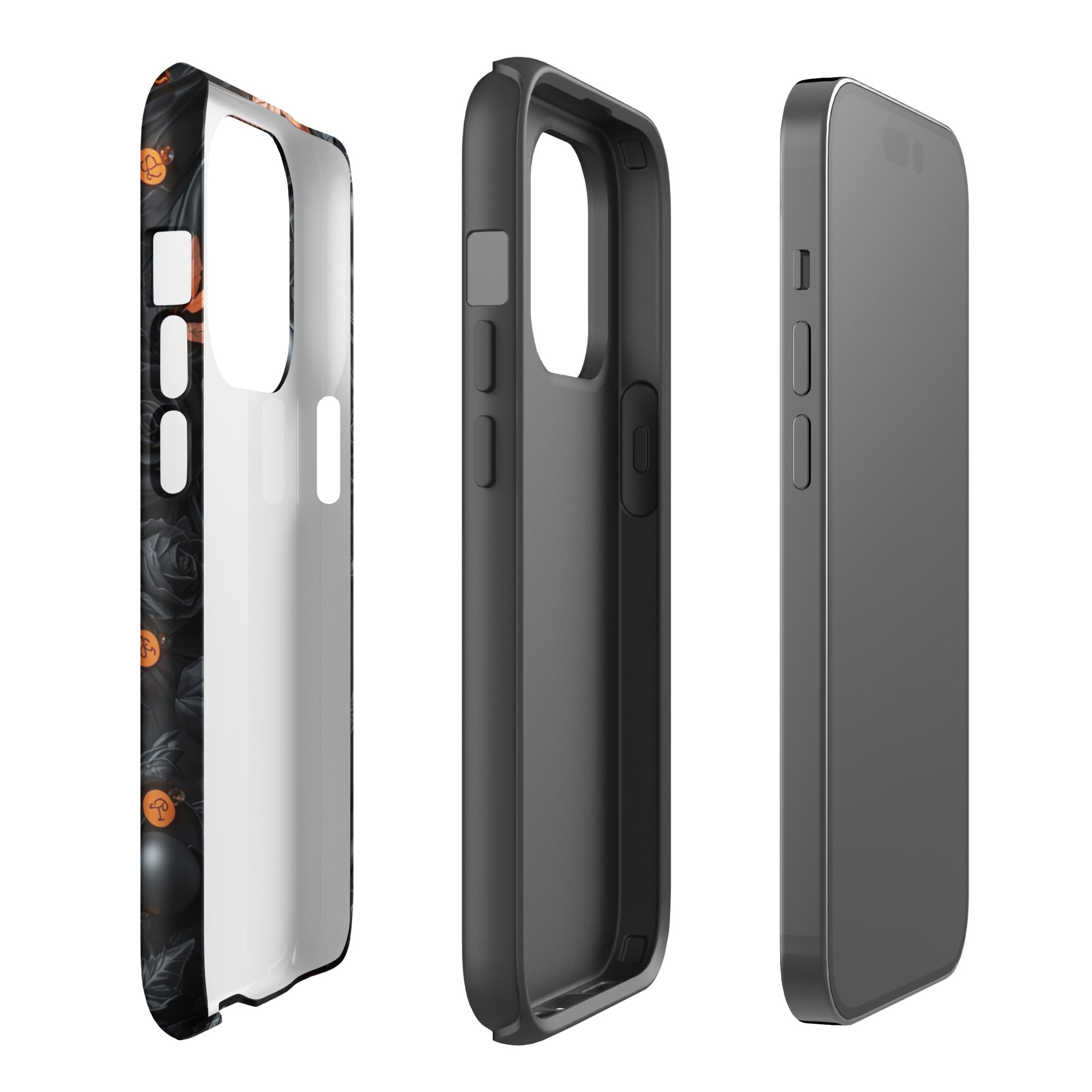 Dark Floral Glow Tough Case for iPhone 14 Pro