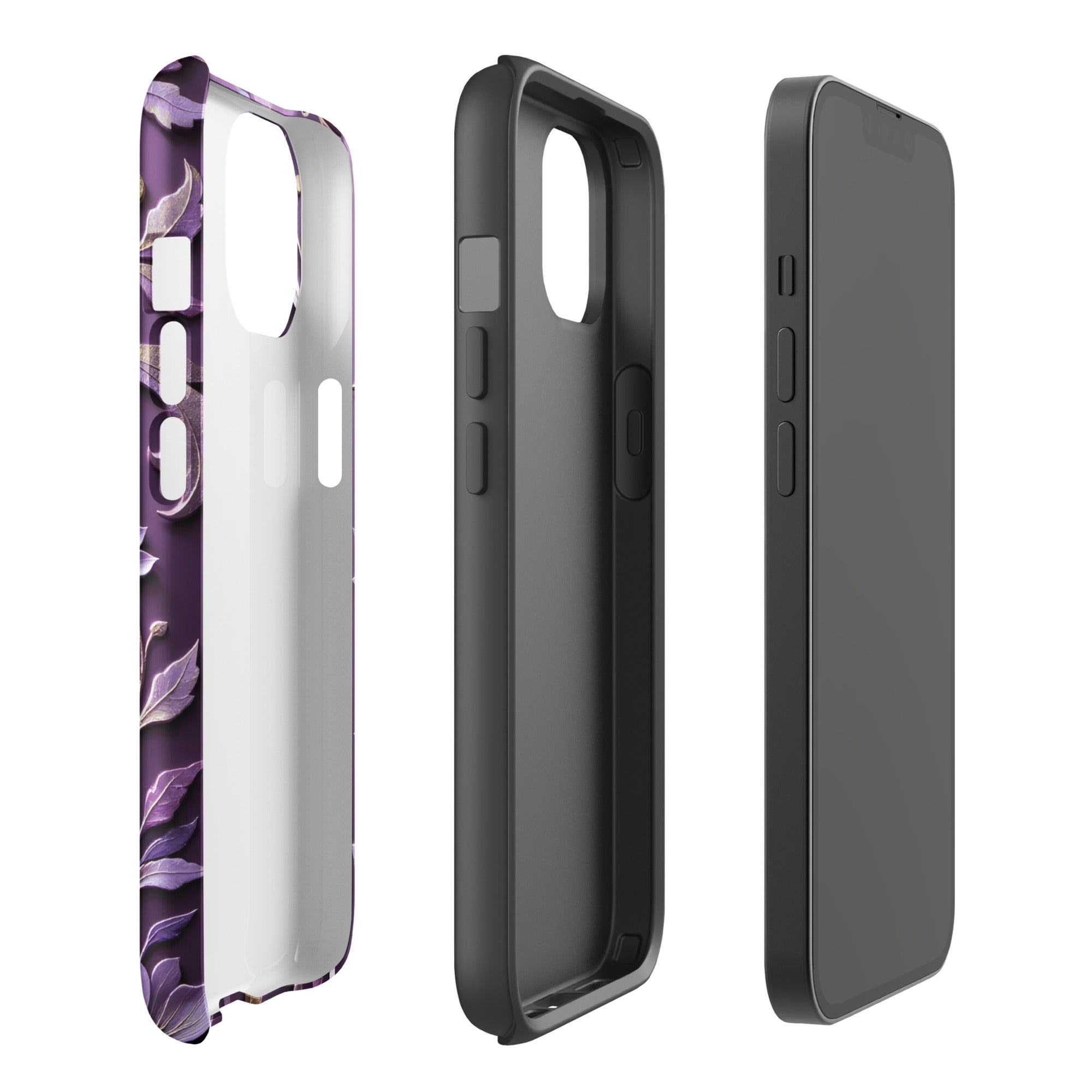 Royal Violet Filigree Tough Case for iPhone 14