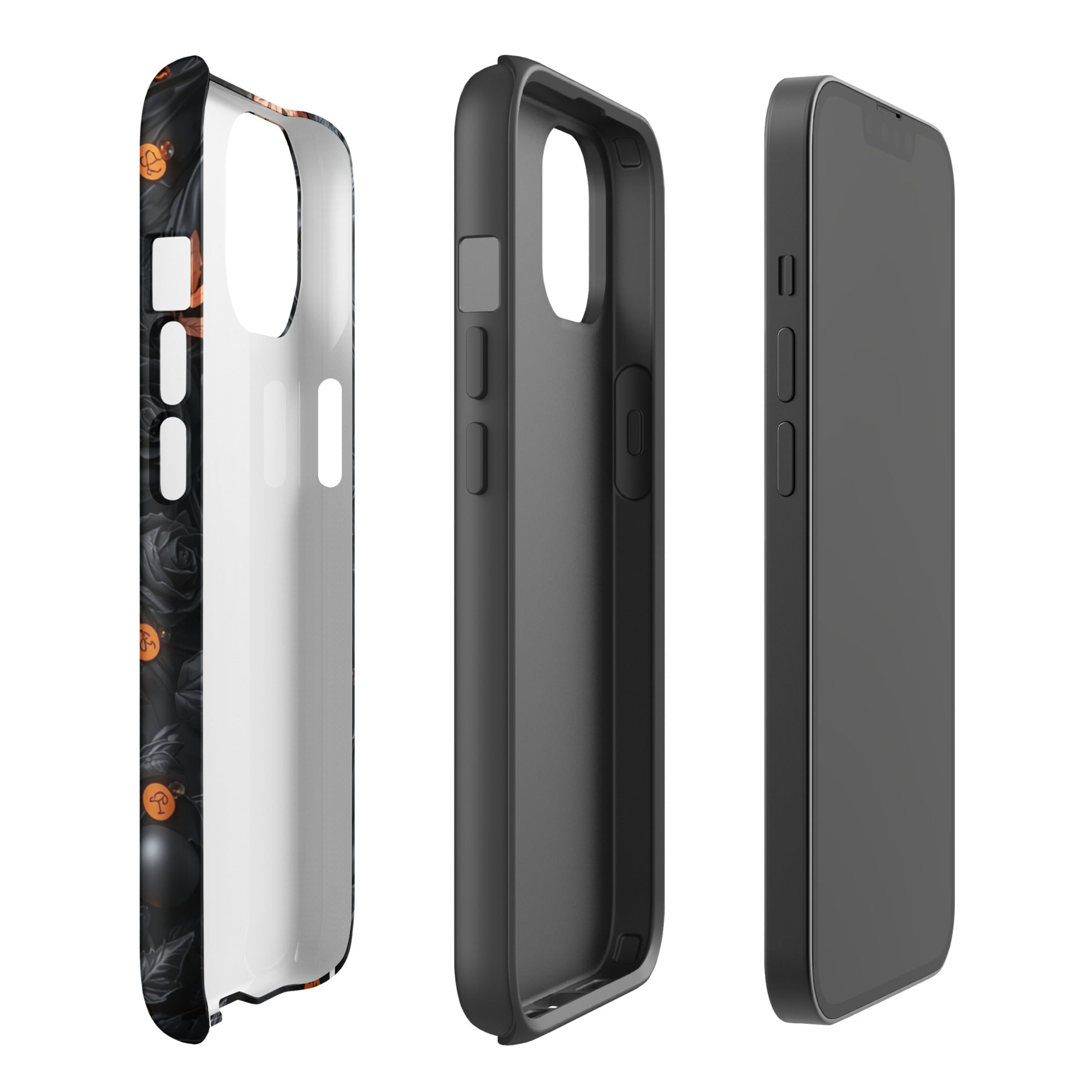 Dark Floral Glow Tough Case for iPhone 14