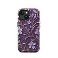 Royal Violet Filigree Tough Case for iPhone 15