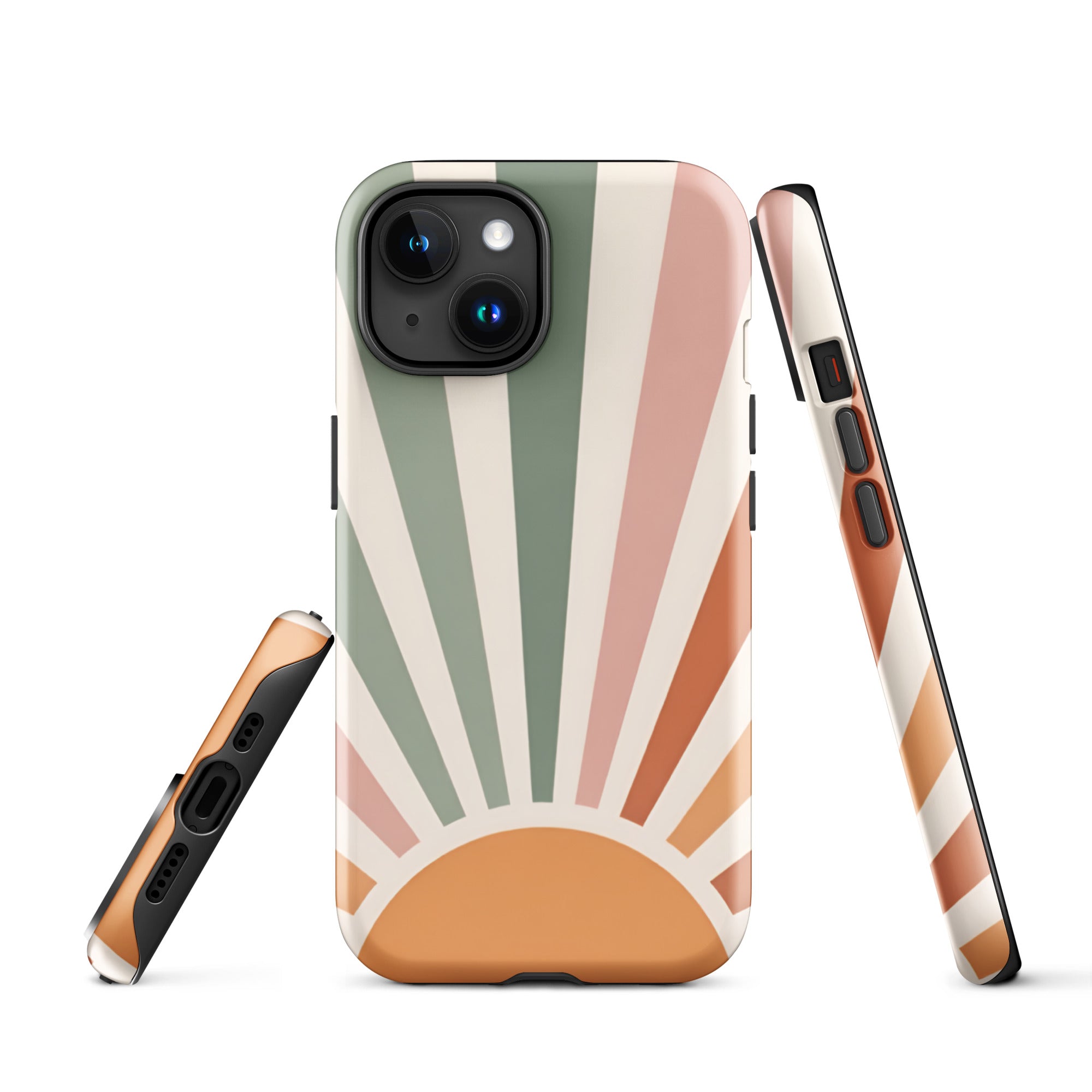 Retro Sunrise Tough Case for iPhone 15