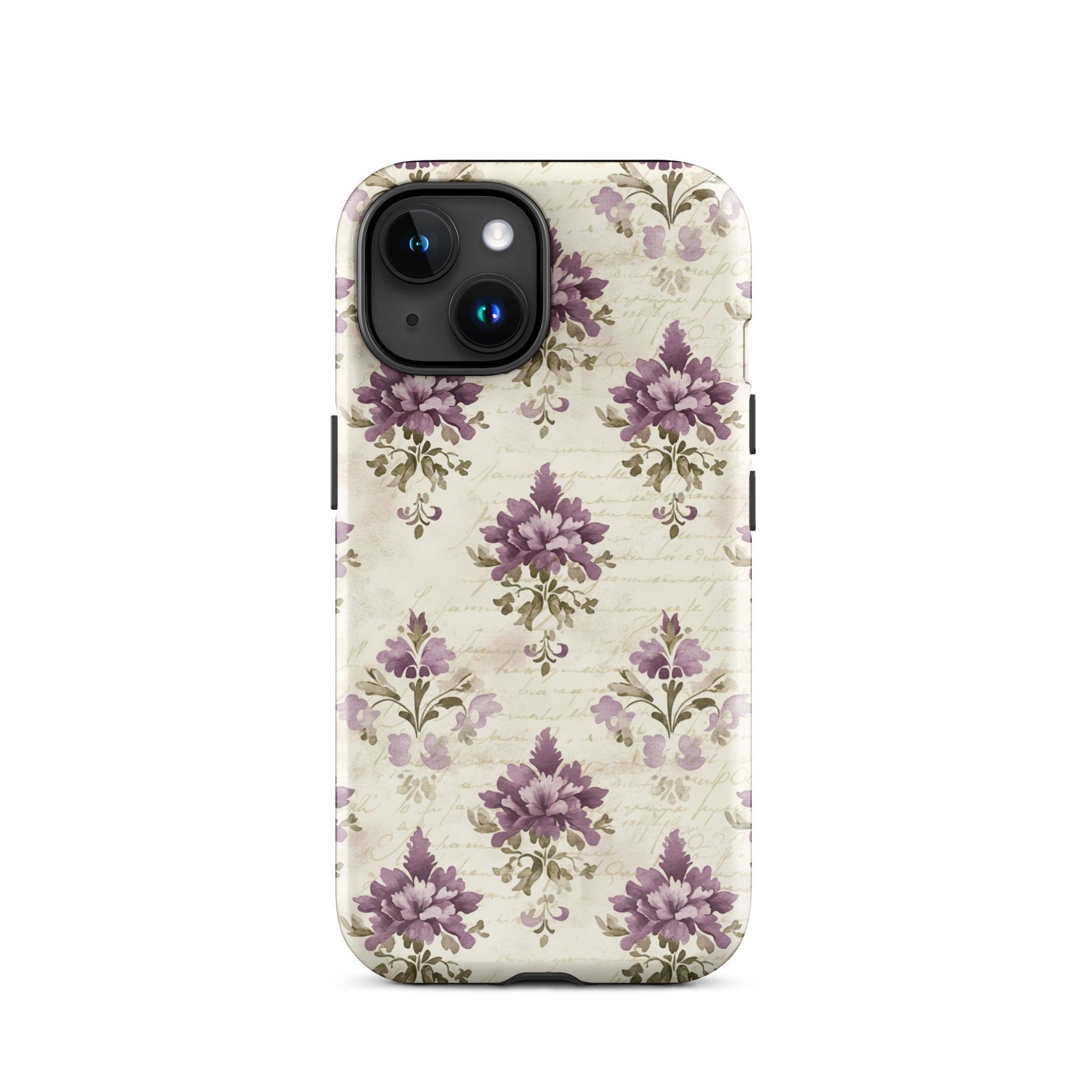Vintage Floral Damask Tough Case for iPhone 15