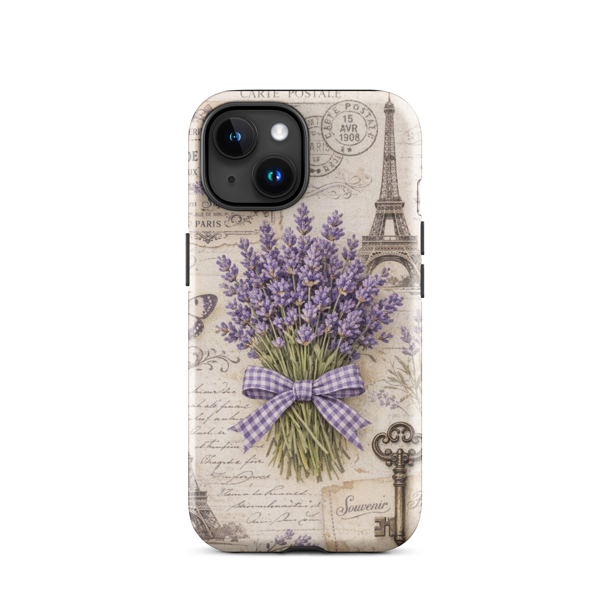 Vintage Paris Lavender Tough Case for iPhone 15